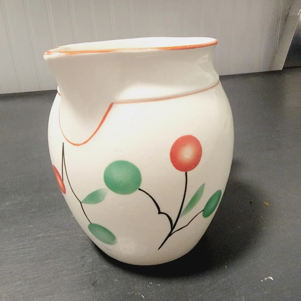 Vintage Hand Painted‎ Czechoslovakia Milk Pitcher
